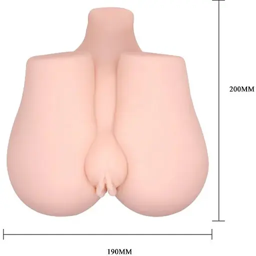 Мастурбатор з подвійною вібрацією і двома входами Crazy Bull BM-009113Z-1, Телесный - фото 8