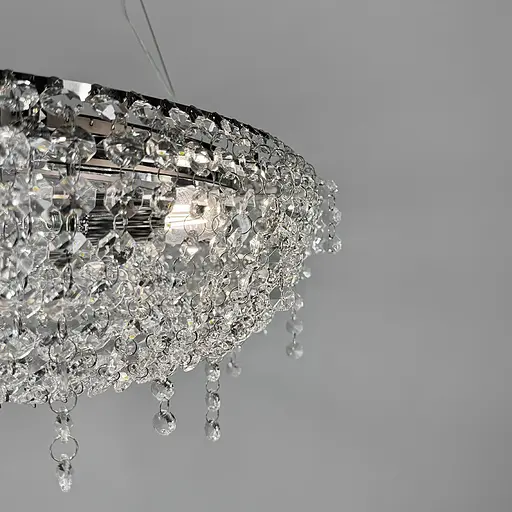 Роскошная хрустальная люстра в 2-х размерах Line.F Диаметр 80см - фото 2