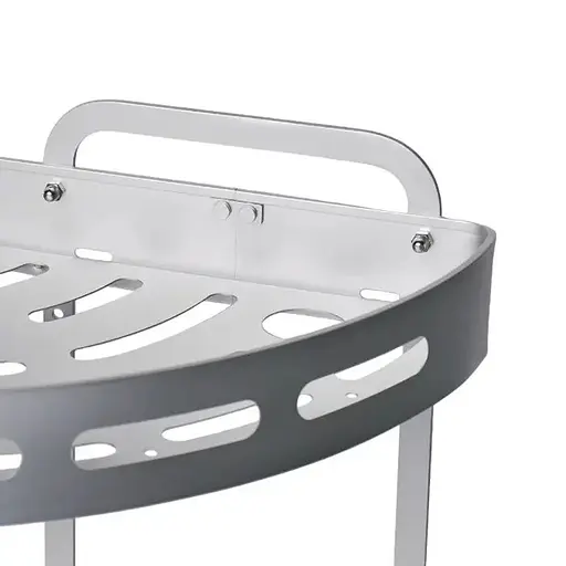 Полка Homax трехуровневая угловая алюминиевая 57х23.7х23.7 см серебристая (EBA-3530 AL) - фото 6