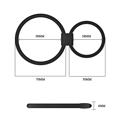 Эрекционное кольцо Cock Ring Rock Hard 4 см (черный) - фото 11