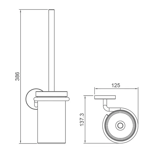 Йорж для унітазу настінний Gappo G30710-3, Золотий - фото 5