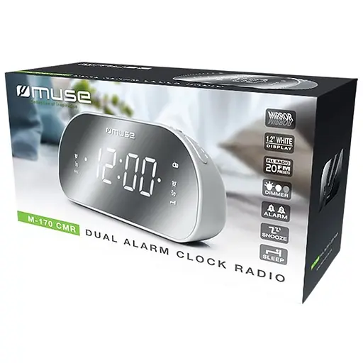 Радіо-годинник Muse дзеркальний (M-170 CMR) - фото 4