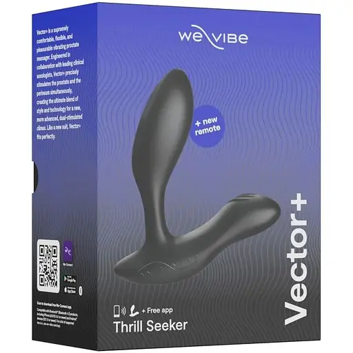 Смарт-вибромассажер простаты We-Vibe Vector+ Charcoal Black - фото 8