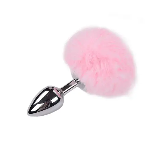 Анальна пробка Pompon Metal Plug Large 14 см (рожевий)