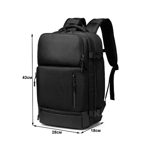 Рюкзак городской Ozuko 9405S 22л с отделением для ноутбука 16" Black (16198) - фото 2