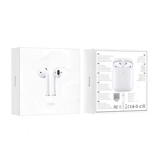 Беспроводные наушники Hoco EW02 TWS, с микрофоном, Bluetooth 5.1, белые - фото 5