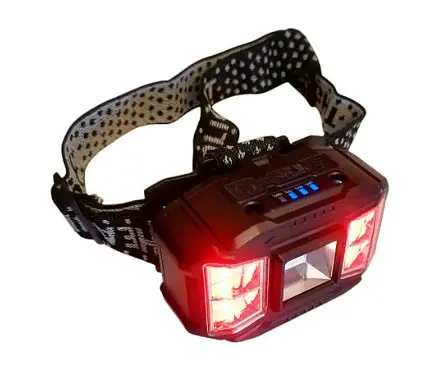 Ультрафиолетовый налобний фонарь с сенсором Hello Cloud с красным синим белым светом 18650 IP44 HC-618S - фото 3