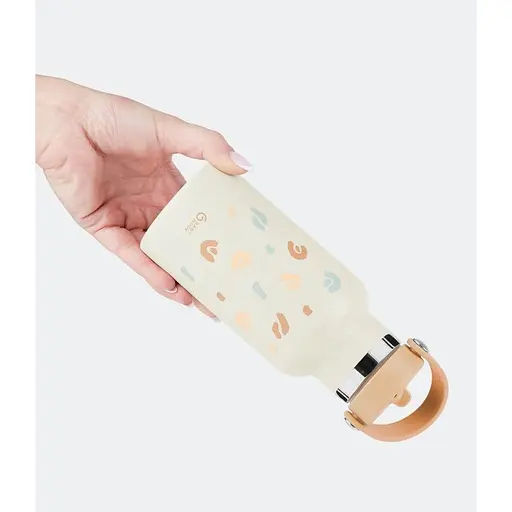 Термос детский Babymoov с трубочкой металлический 350 мл бежевый (A005010) - фото 4