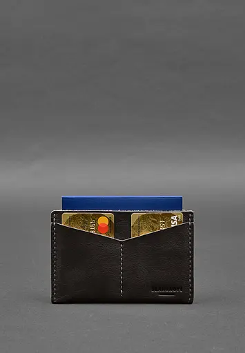 Кожаная обложка-органайзер для документов 6.2 темно-коричневый краст - фото 5