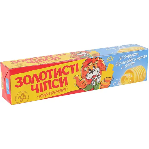 Чипсы картофельные Золотисті со вкусом сливочного масла с солью 50 г - фото 3