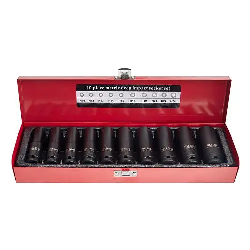 Набір торцевих головок Alloid ударні глибокі 1/2, 10 предметів (NUGV-1024) - фото 3