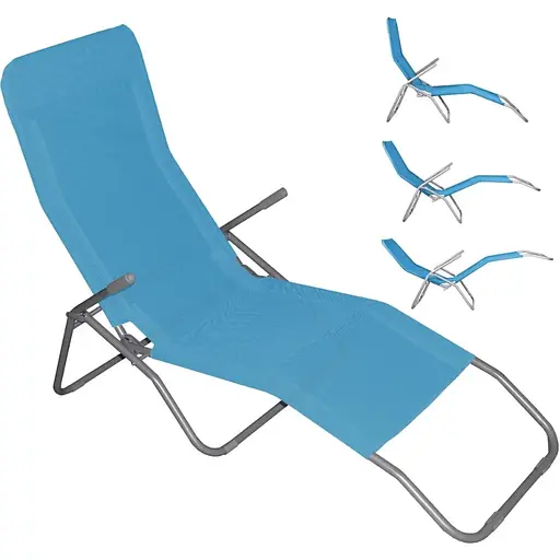 Кресло-шезлонг Jumi раскладной голубой - фото 3