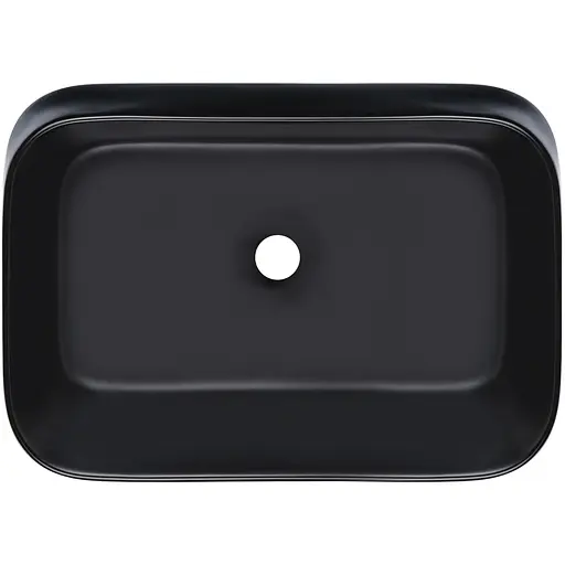 Умивальник Qtap Scorpio 550x390x120 Black matt QT14112243MBN, Чорний матовий - фото 1