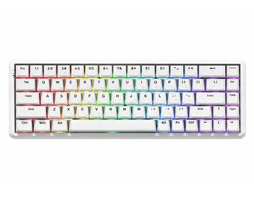Клавиатура игровая механическая Ajazz AK-680-MAX Magnetic Switch RGB USB White - фото 1