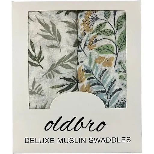Набор муслиновых детских пеленальных одеял OldBro комплект из 2 шт. размер 100х120 см field store - фото 1
