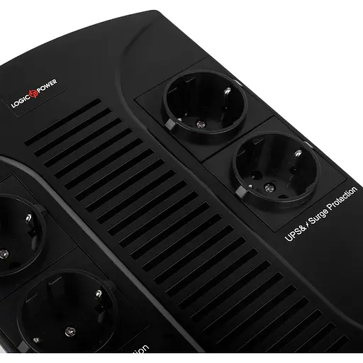 Источник бесперебойного питания LogicPower 650VA-PS, Lin.int., AVR, 4 x евро, пластик - фото 3