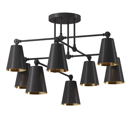 Люстра Sia V8 PikArt арт. 24867 Золотий/чорний - фото 3