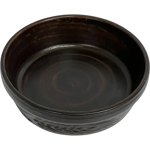 Миска под бануш Український глиняний посуд Колосок молоченая керамика 1.1 л - фото 2