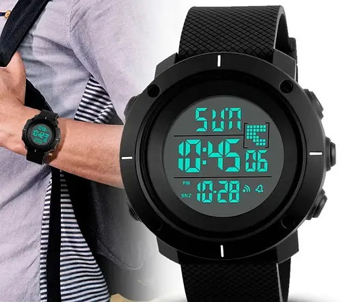 Чоловічий спортивний годинник Skmei 1213 dekker чорні - фото 4