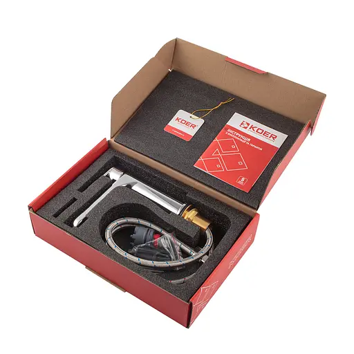 Смеситель для умывальника Koer KB-10030-01 KR5424 Хром - фото 5