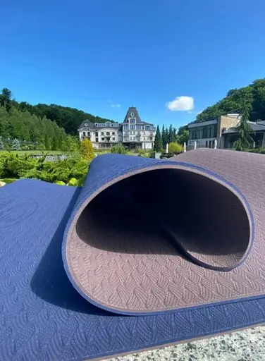 Коврик для йоги и фитнеса PowerPlay 4150 TPE Premium Performance Mat Синий (183x61x0.6) (PP_4150_Blue) - фото 4