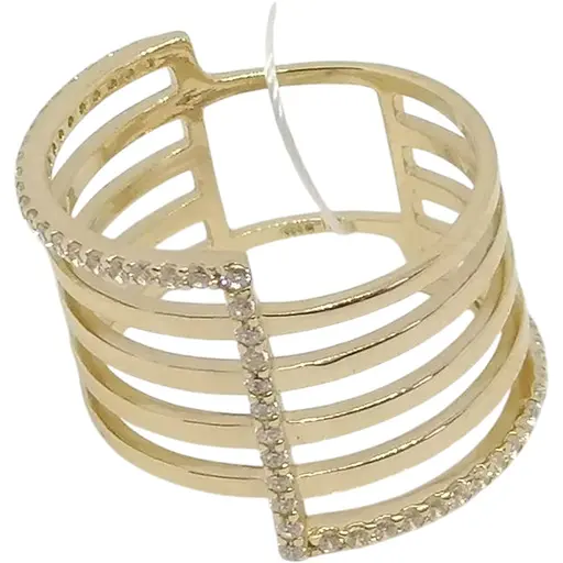 Золотое кольцо Империя золота с фианитами. КВ1201(2)И 17,5