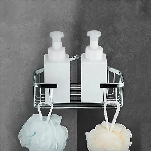 Полиця кутова Frap F351, 240x80 мм, нержавіюча сталь, Хром - фото 3