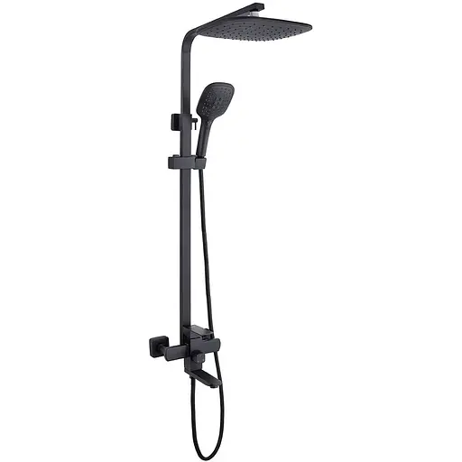 Душова система Kroner KRP Edelstahl Kubus - SCH063 CV022979, Чорний матовий - фото 1