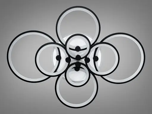 Світлодіодна люстра з пультом, диммером, підсвіткою, 175W, чорна - фото 4