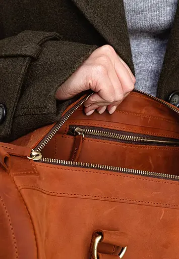 Шкіряна сумка Harper Світло-коричнева Crazy Horse - фото 9