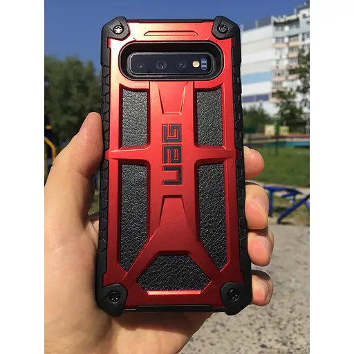 Оригинальный противоударный чехол UAG Monarch для Samsung Galaxy S10 Plus (6.4") Crimson 211351119494 - фото 5