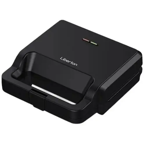 Мультимейкер Liberton LSM-5105 800 W 4в1 гриль трикутні сендвічі 4 шт бельгійські вафлі 2 шт горішки 12 шт антипригарне покриття індикатор живлення та готовності автоматичний контроль температури Black