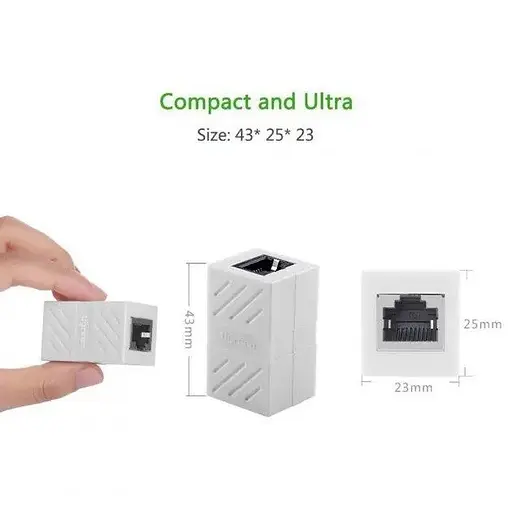 Соединитель сетевых кабелей витой пары Ugreen NW114 RJ45 Network Keystone Coupler (20311) - фото 2