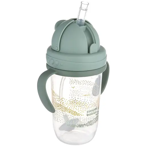Кружка непроливайка Canpol babies Mountains з трубочкою та обтяжувачем 270 мл сіра (56/620_gre) - фото 3