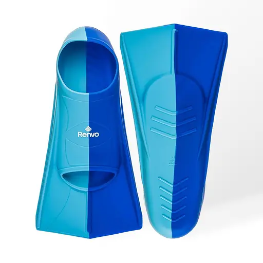 Короткие ласты для тренировок в бассейне Renvo Frio с закрытой пяткой синий голубой 24-26 (SF100-46 24-26) - фото 1