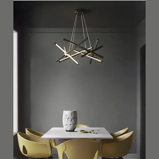 Черная Led люстра с подвесным регулируемым корпусом Ø 90 см | Ст. A 55071-650 BK | Line F - фото 7