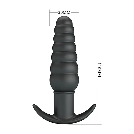 Анальна пробка Pretty Love Aeolis 11 см (чорний) - фото 16