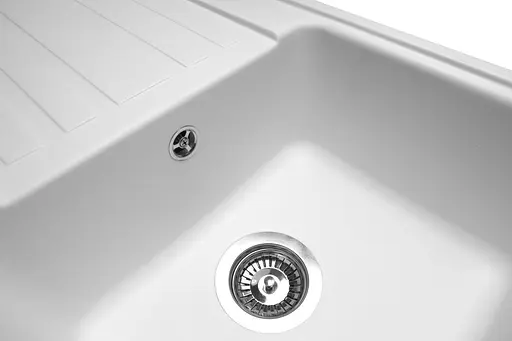 Кухонная мойка гранитная Miraggio Versal white 758x462x201 00211402, Белый - фото 6