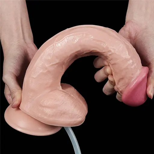 Фалоімітатор LoveToy Squirt Extreme 11" 28 см тілесний - фото 4