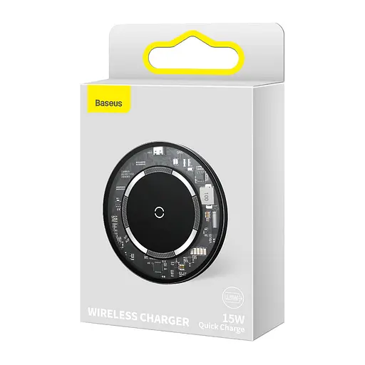 Бездротовий зарядний пристрій Baseus Simple Magnetic Прозорий (WXJK-E02) - фото 7