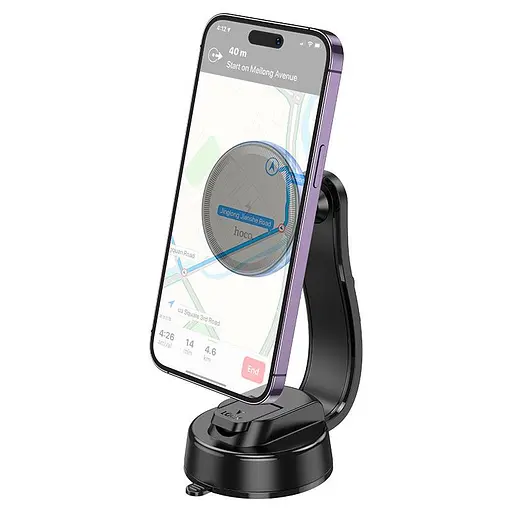 Держатель с беспроводным зарядным устройством Hoco HW25 Neon magnetic wireless fast charging car holder - фото 4