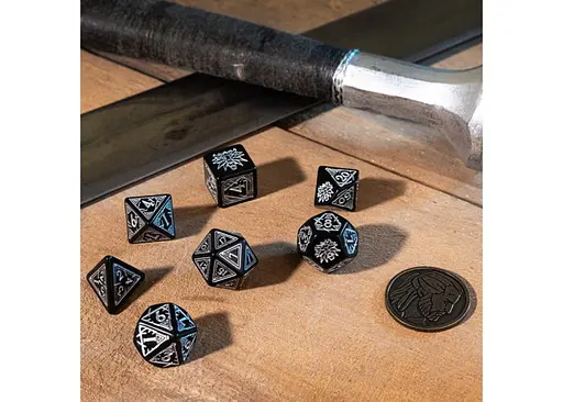 Набор кубиков The Witcher Dice Set. Geralt - The Silver Sword , 7 шт. (SWGE04) - фото 3