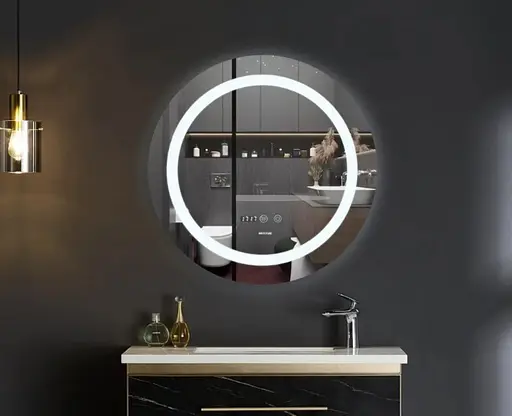 Дзеркало Mixxus PLAIN MC02-80 з LED Touch, Anti-fog, димером, регулюванням яскравості, годинником (MI6931) - фото 7