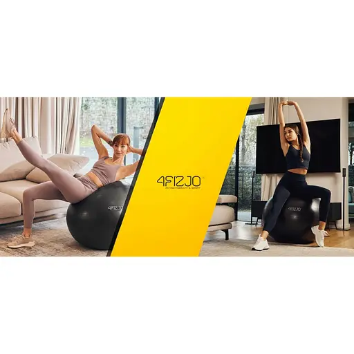 М'яч для фітнесу (фітбол) 4FIZJO 85 см Anti-Burst 4FJ0028 Black (P-5907222931516) - фото 7