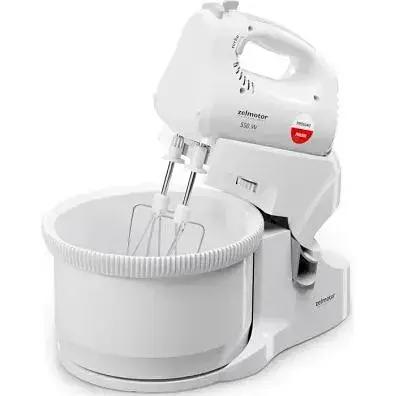 Миксер Zelmotor с оборотом чашей 550Вт|5 нас|турбо|белый