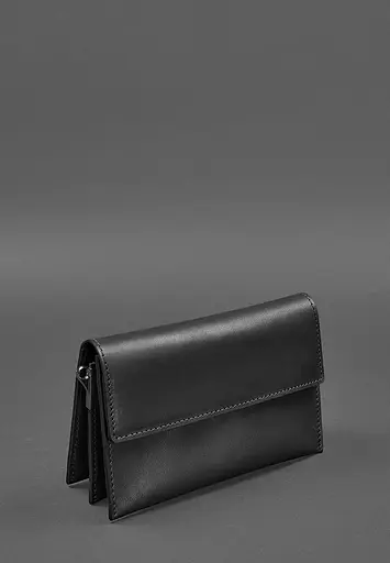 Шкіряний чоловічий клатч-барсетка 3.0 чорний краст - фото 5