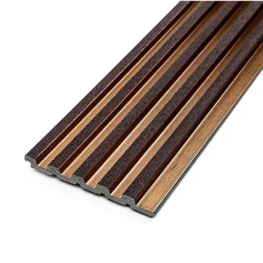 Рейка декоративна Wall Sticker PS 2900х120х12 мм Під коричневу шкіру з бронзою SW-00002135