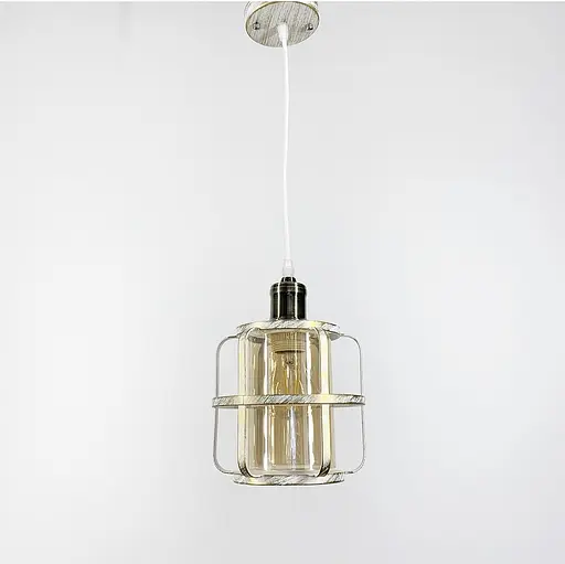 Світильник Loft в позолоченому каркасі Line.F Колір плафона Графітовий - фото 1