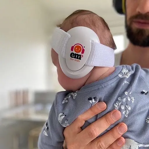 Дитячі протишумні навушники EMS від 0 до 18 міс 4 Bubs, Біла стрічка, Білий (1013-02) - фото 6