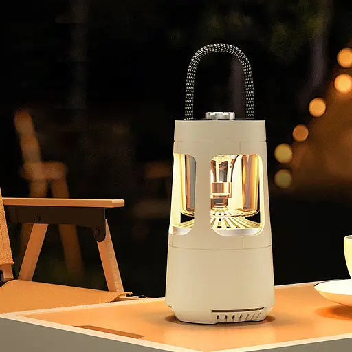 Кемпінговий ліхтар акумуляторний QD08 2in1 + Bluetooth колонка Biege - фото 2